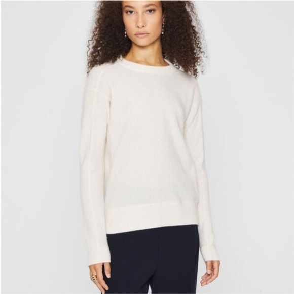 Club Monaco Women's Ivory Crewneck Sweater